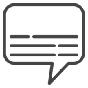 Subtitle Speech Bubble Black Outline icon