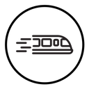 Subway high speed train icon