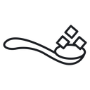 Sugar cubes spoon 2 icon