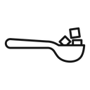 Sugar cubes spoon icon