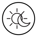 Sun and moon icon
