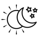 Sun and moon icon