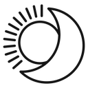 Sun and moon icon