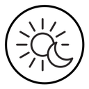 Sun and moon icon