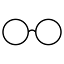 Sun glasses Black Outline icon