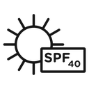 Sun protection factor 40 icon