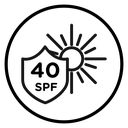 Sun protection factor 40 icon