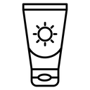 Suntan cream icon