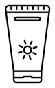 Suntan cream icon