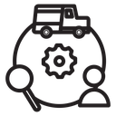 Supply chain process icon
