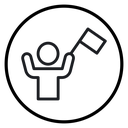 Surrender, capitulate, give up icon