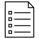 Survey Black Outline icon