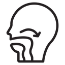 Swallowing reflex icon