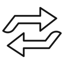 Swap Black Outline icon