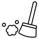 Sweeping Black Outline icon