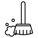 Sweeping Black Outline icon
