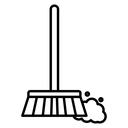 Sweeping Black Outline icon