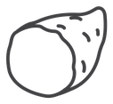 Sweet potato Black Outline icon