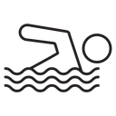 Swimming Black Outline icon