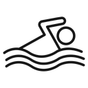 Swimming Black Outline icon