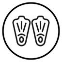 Swimming flippers icon