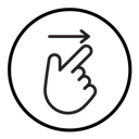 Swipe right icon