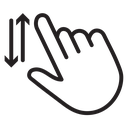 Swipe up and down icon