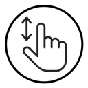 Swipe up and down icon
