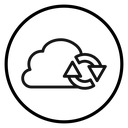 Synchronization (2) Black Outline icon
