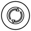 Synchronization Black Outline icon