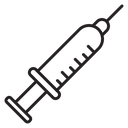 Syringe injection icon