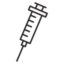 Syringe injection icon