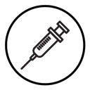 Syringe injection icon
