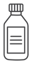 Syrup medicine bottle Black Outline icon