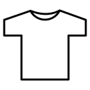 T shirt Black Outline icon
