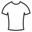 T Shirt Black Outline icon