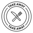 Take away badge set icon