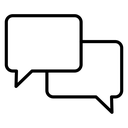Talk bubble speech icon