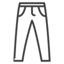 Tapered Pocket Pants Black Outline icon
