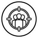 Target audience Black Outline icon