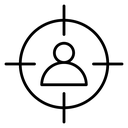 Target Market Person Crosshair icon