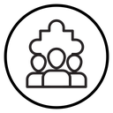 Teamwork Puzzle Piece Group icon