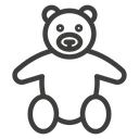 Teddy bear 3 icon