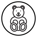 Teddy Bear Round Badge icon