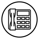Telephone Black Outline icon