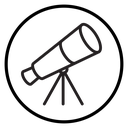 Telescope Tripod Badge icon
