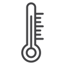 Temperature Scale Thermometer Black Outline icon