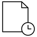 Temporary files Black Outline icon