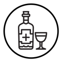 Tequila bottle and glass icon