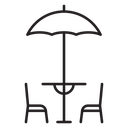 Terrace cafe icon